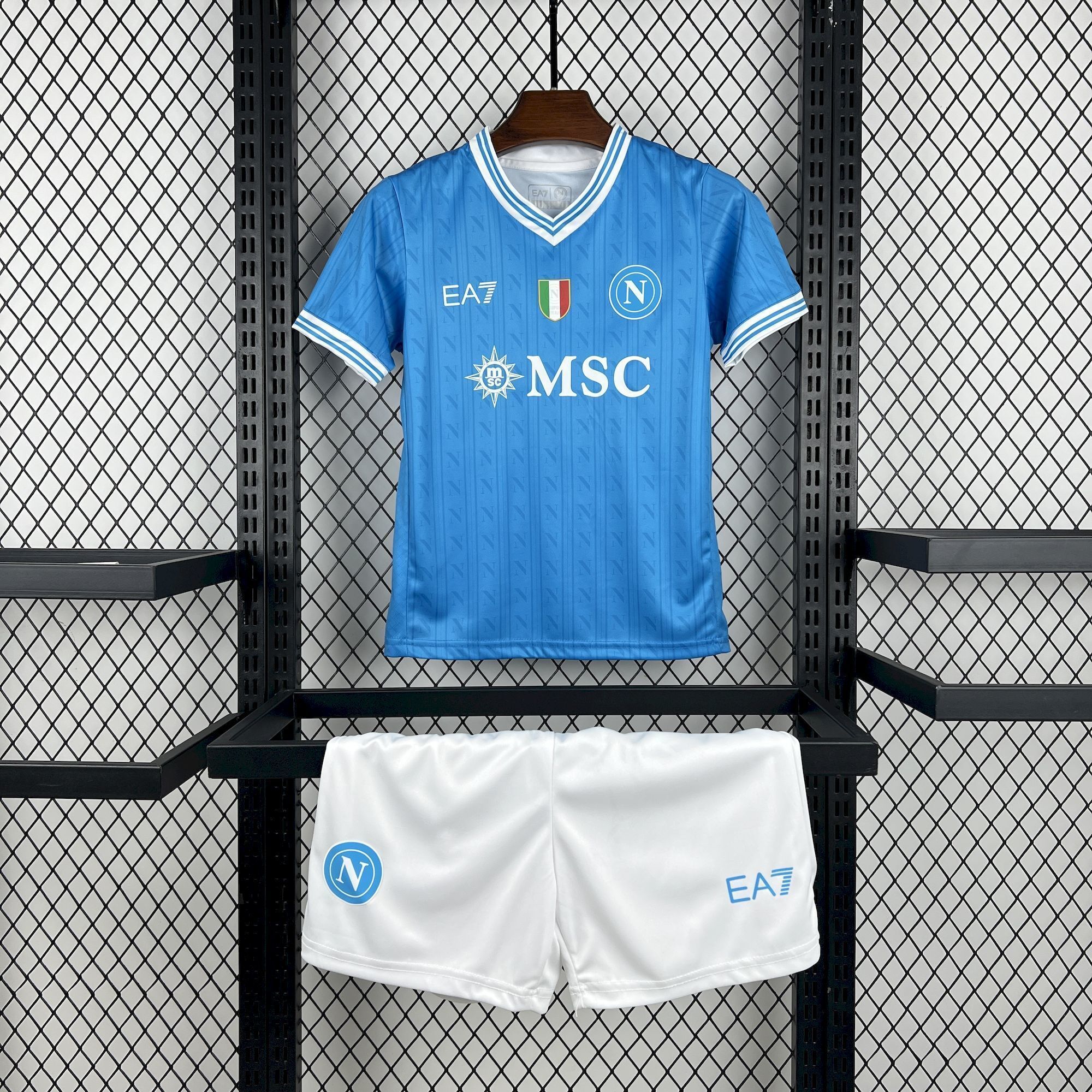 Napoli Soccer Jersey Home Kids Kit Jersey+Shorts 2025-26 - sinoshirt
