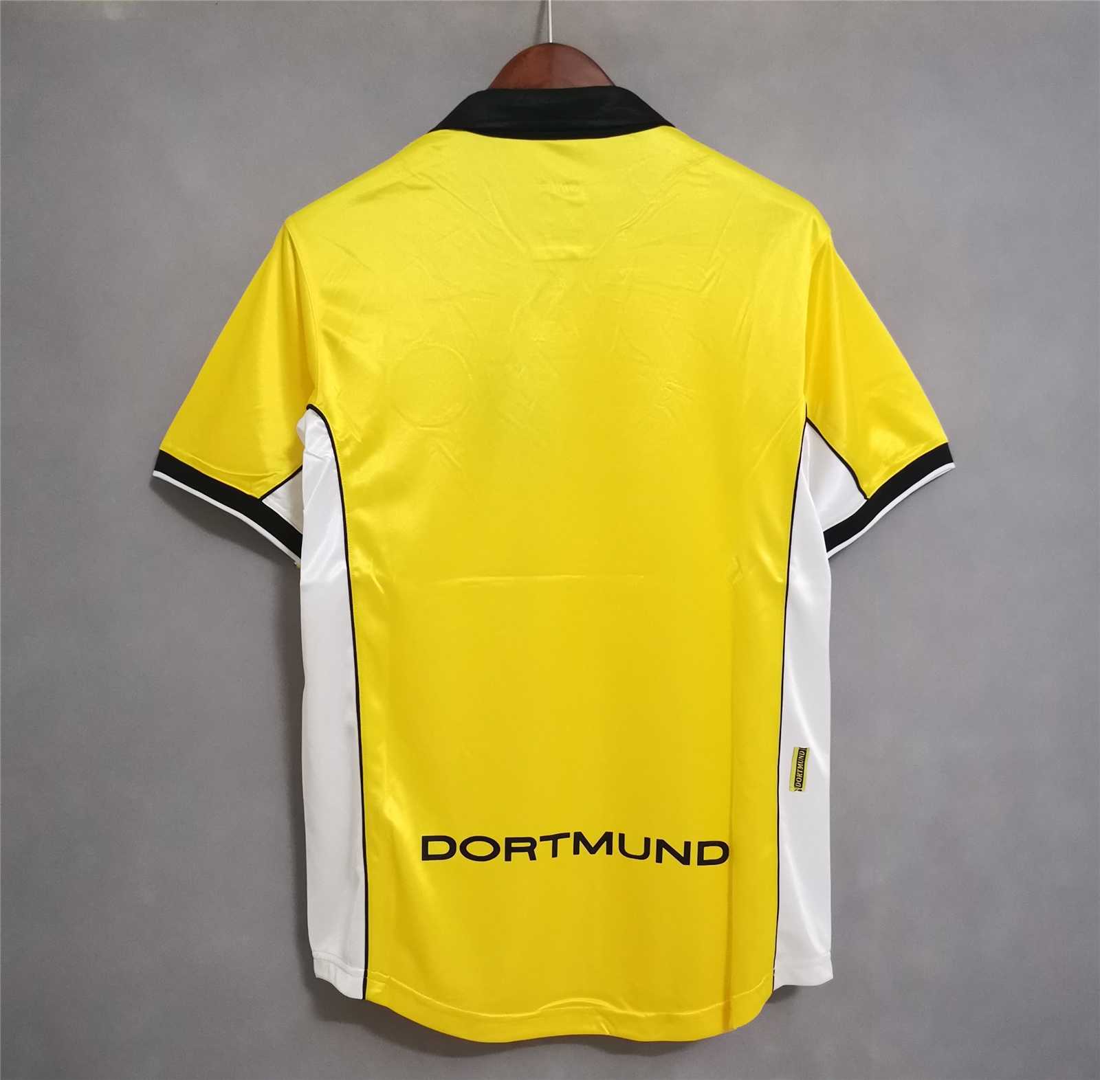 Borussia Dortmund Retro Jersey Home Soccer Shirt 1998-99 - sinoshirt