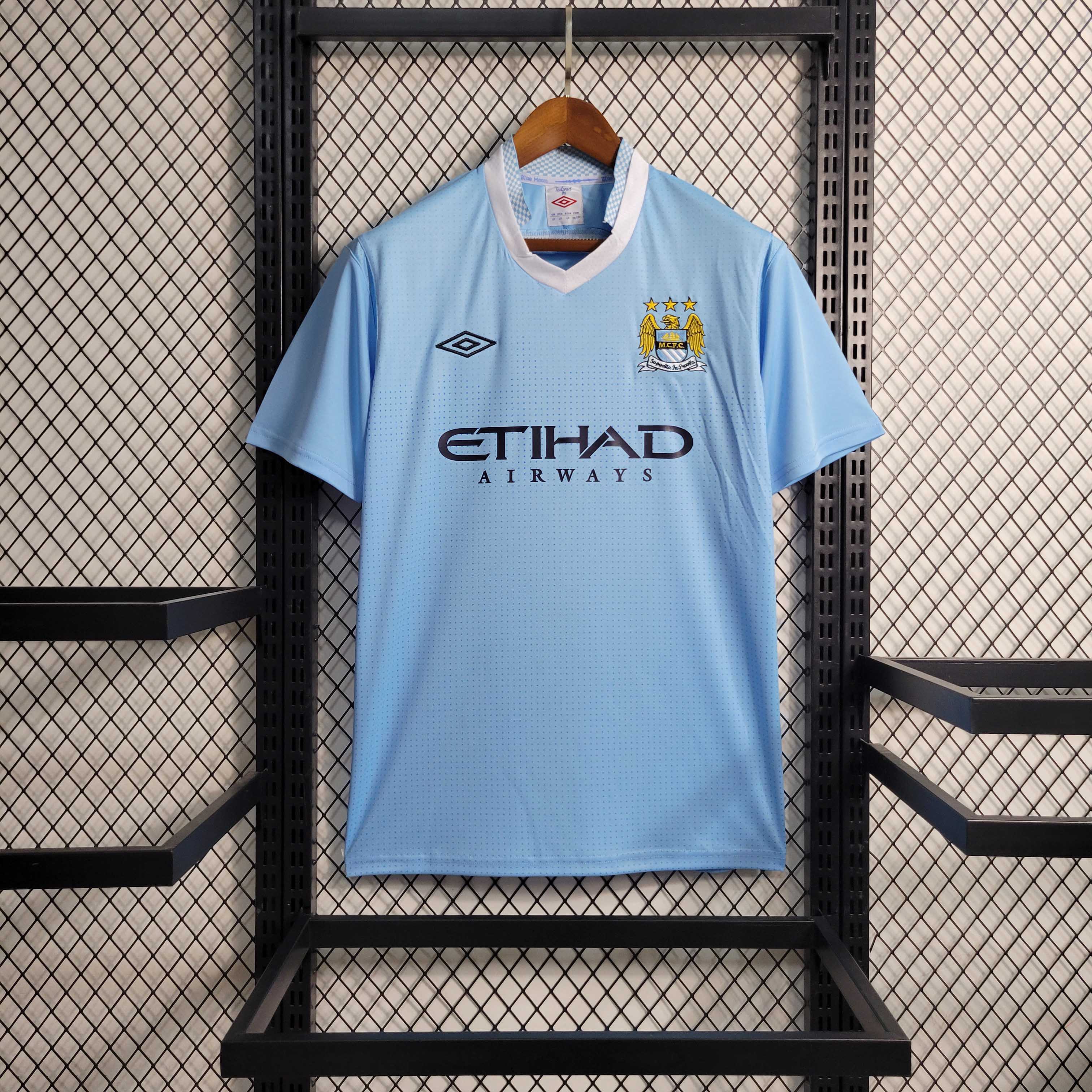 Manchester City Retro Home Football Jersey Shirt 2011/12 - sinoshirt