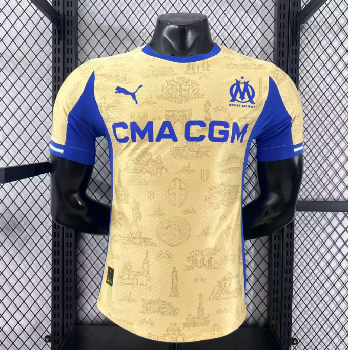 Marseille Authentic Soccer Jersey Fourth Away Shirt 2025/26 - sinoshirt