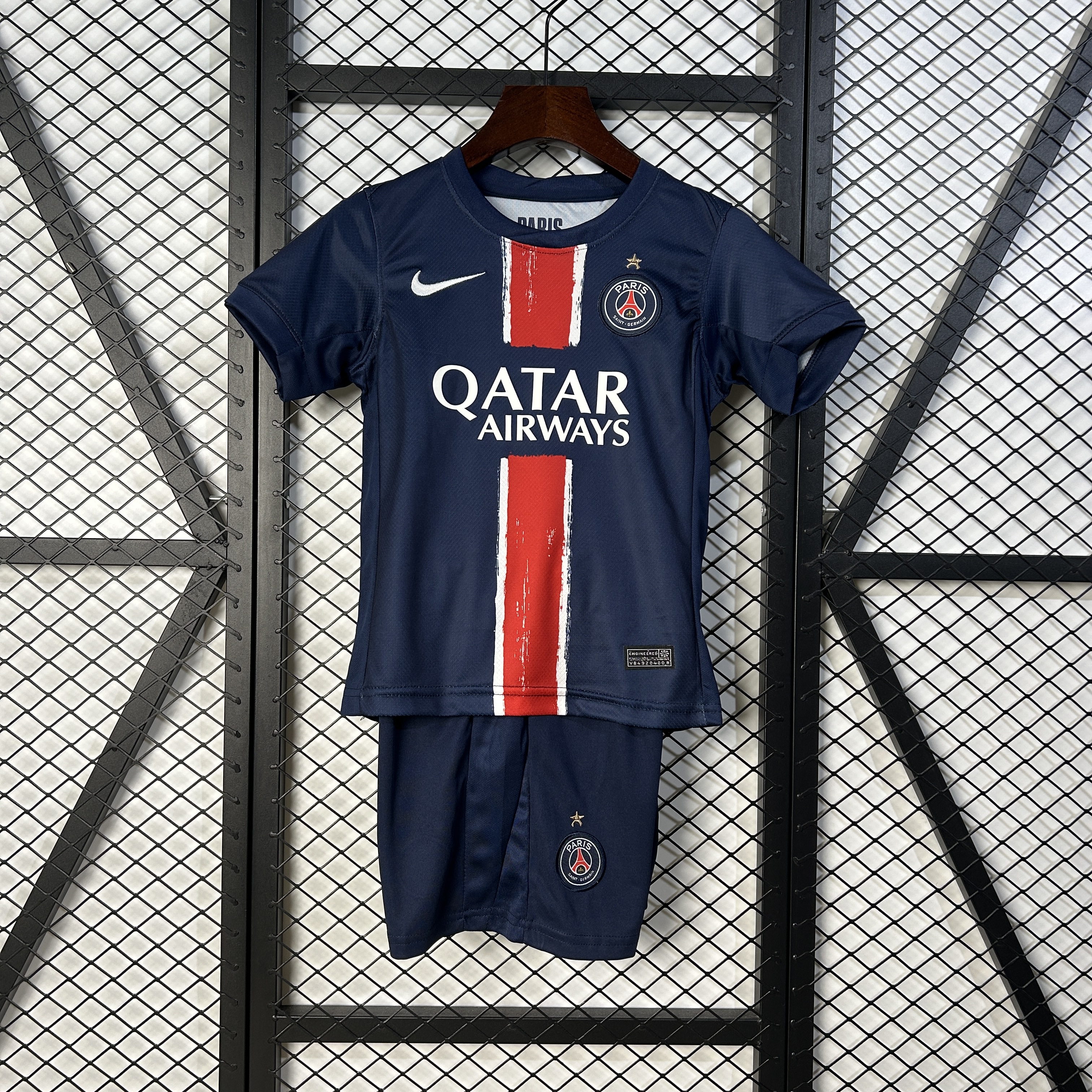 PSG Soccer Jersey Home x Champions of Europe Kids Kit Jersey+Shorts 2024/25 - sinoshirt