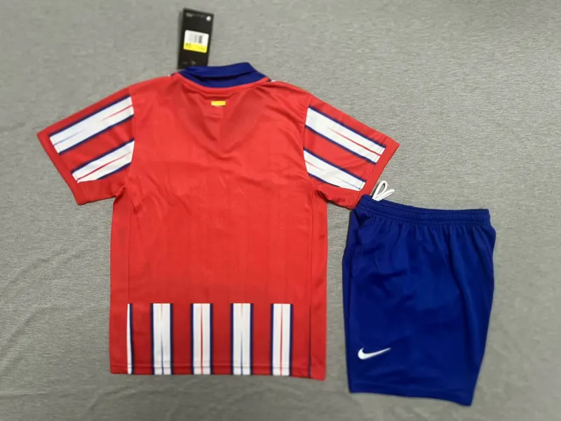 Atletico Madrid Soccer Jersey Home Kids Kit Jersey+Shorts 2024/25 - sinoshirt