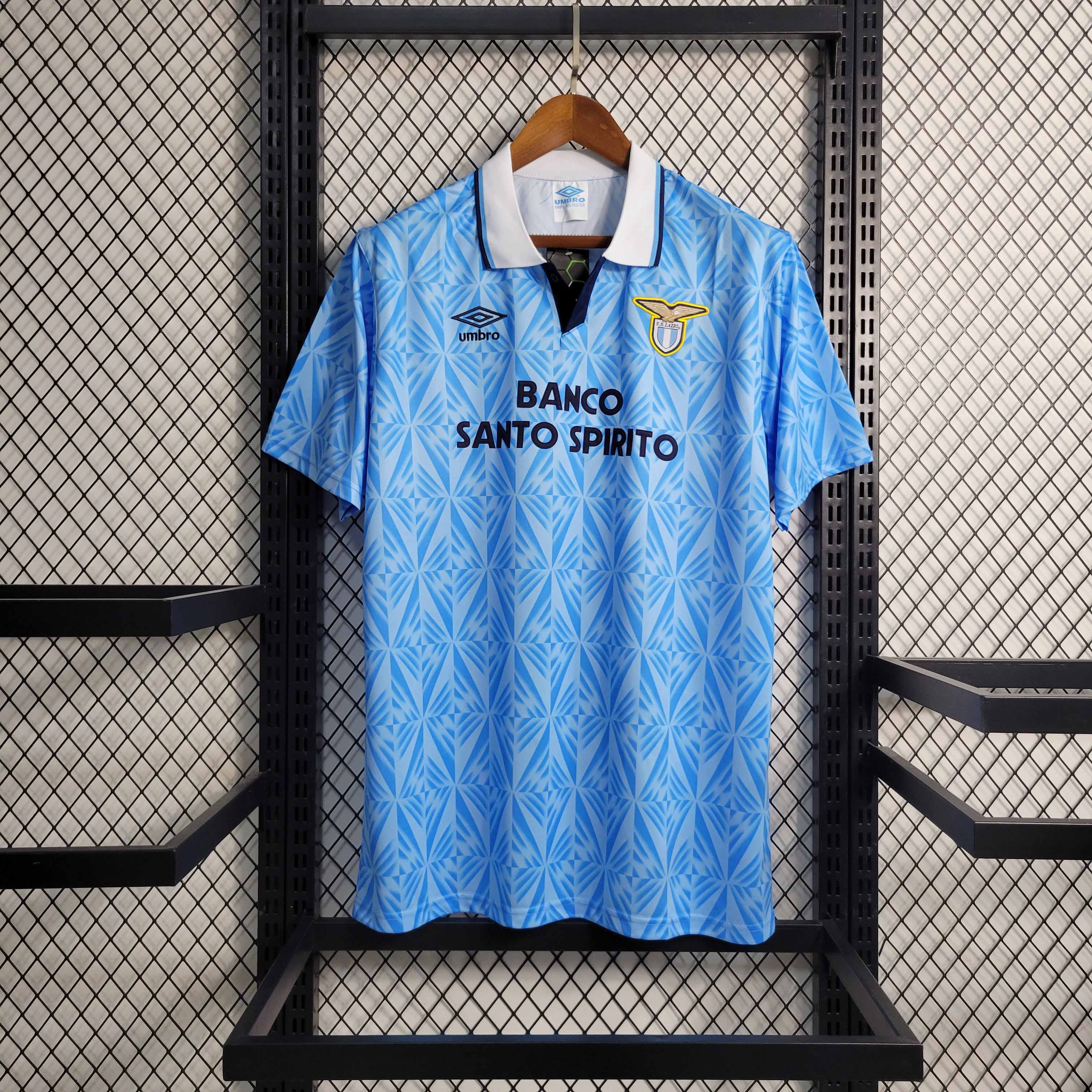 Lazio Retro Soccer Jersey Home Custom Shirt 1991/92 - sinoshirt