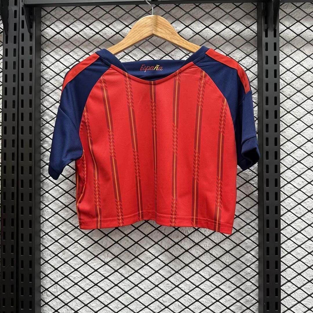 Spain Football Jersey Home Women's Crop Top World Cup 2026 - sinoshirt