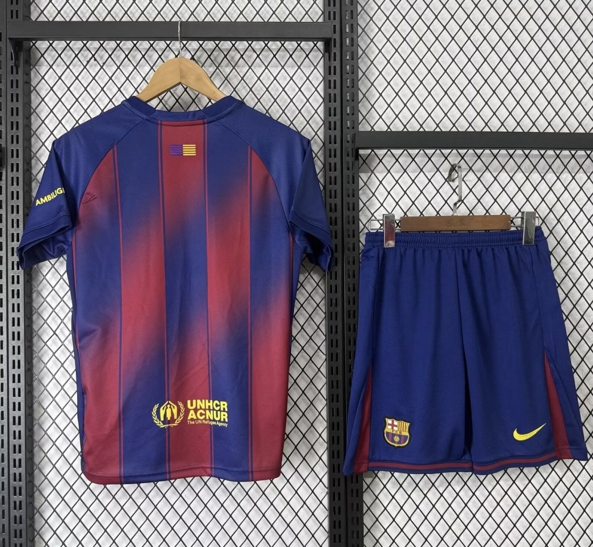 Barcelona Home Soccer Kids Kit Jersey+Shorts 2025/26 - sinoshirt