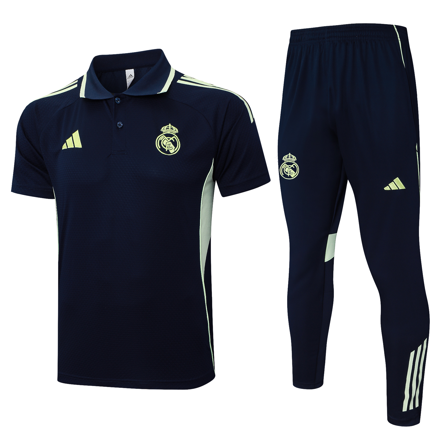 Real Madrid Training Kit (Polo+Pants) Cyan 2025/26 - sinoshirt