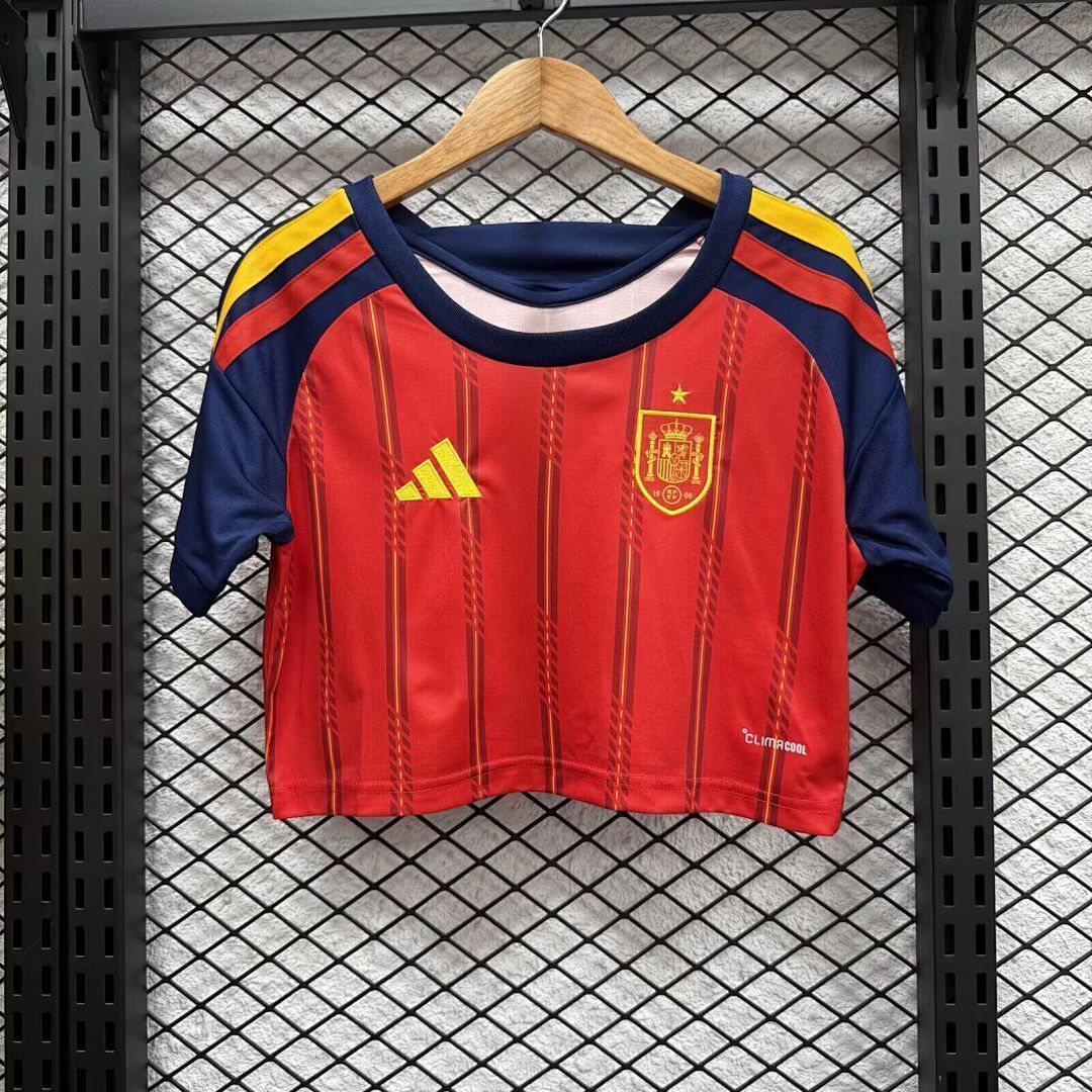 Spain Football Jersey Home Women's Crop Top World Cup 2026 - sinoshirt