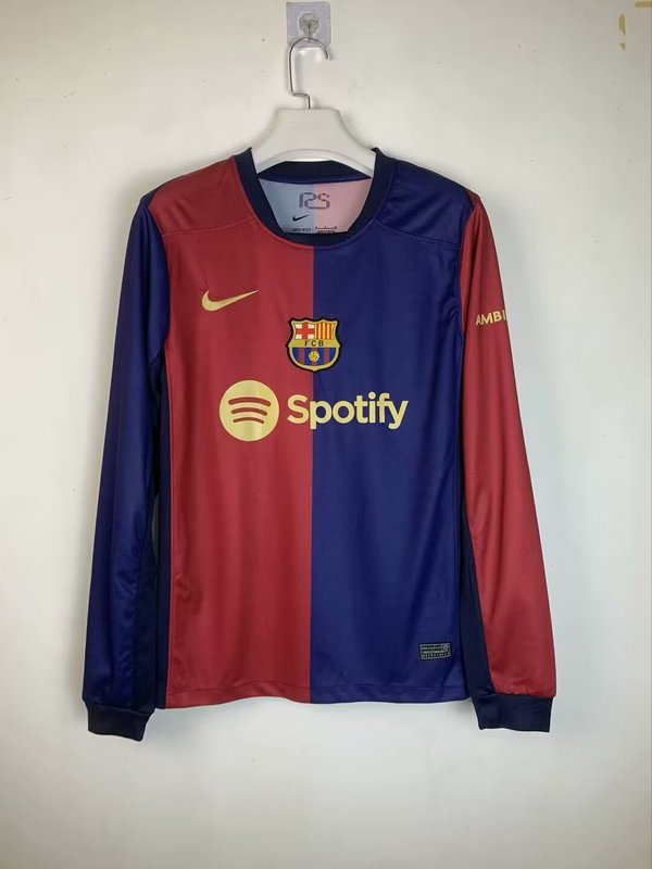 Barcelona Home Soccer Jersey Long Sleeve 2024/25 - sinoshirt