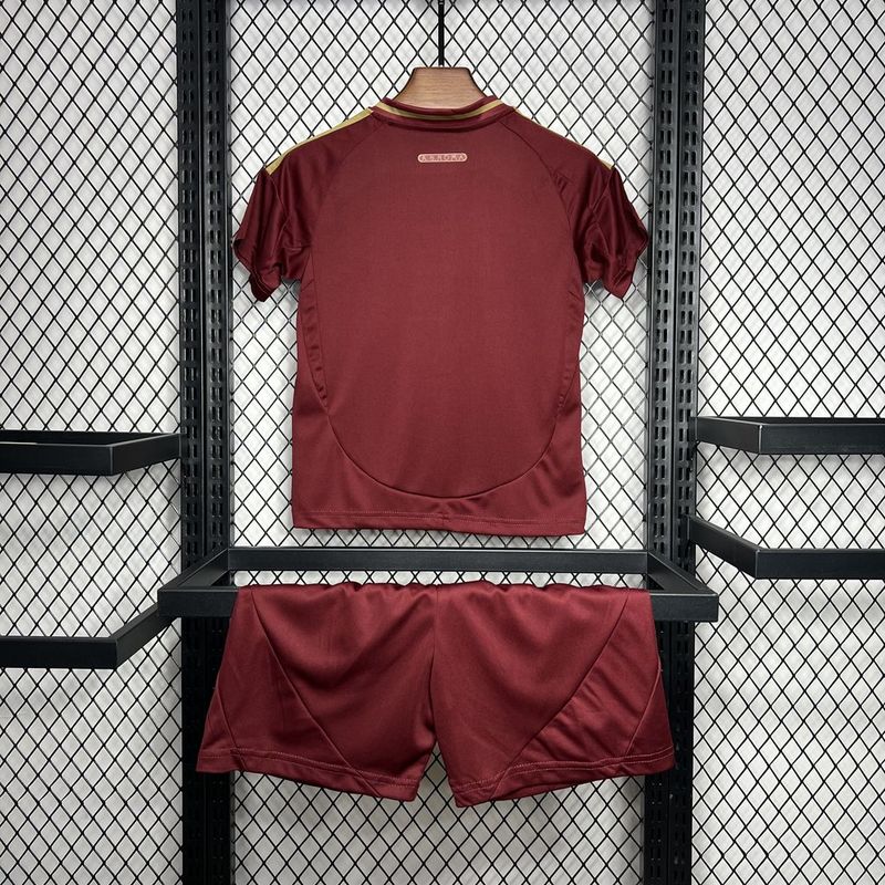 Roma Soccer Jersey Home Kids Kit Jersey+Shorts 2024/25 - sinoshirt
