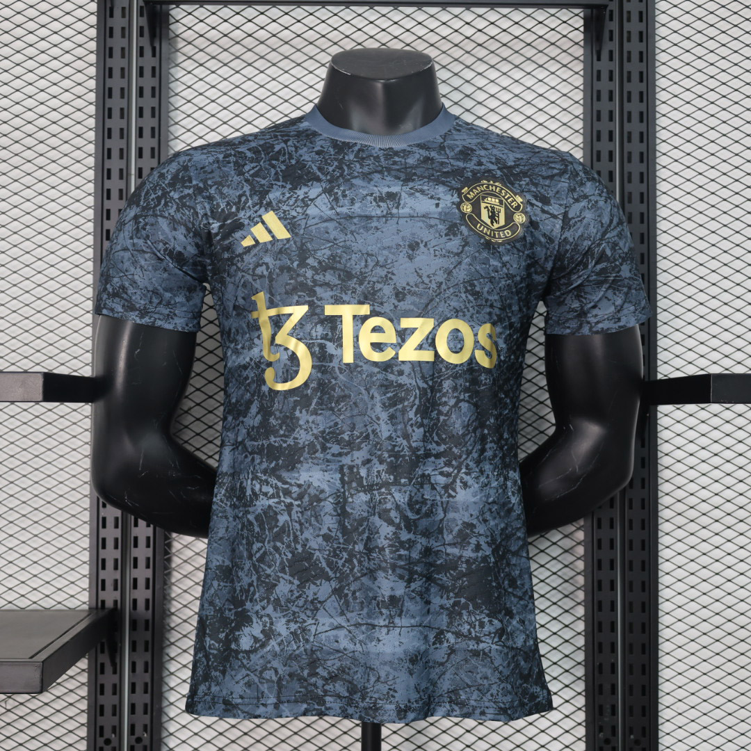 Manchester United Authentic x Stone Roses Icon Pre-Match Football Jersey Shirt 2024/25 - sinoshirt