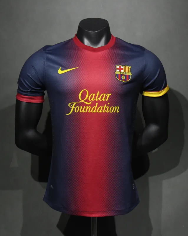 Authentic Barcelona Retro Jersey Home Soccer Shirt 2012-13 - sinoshirt