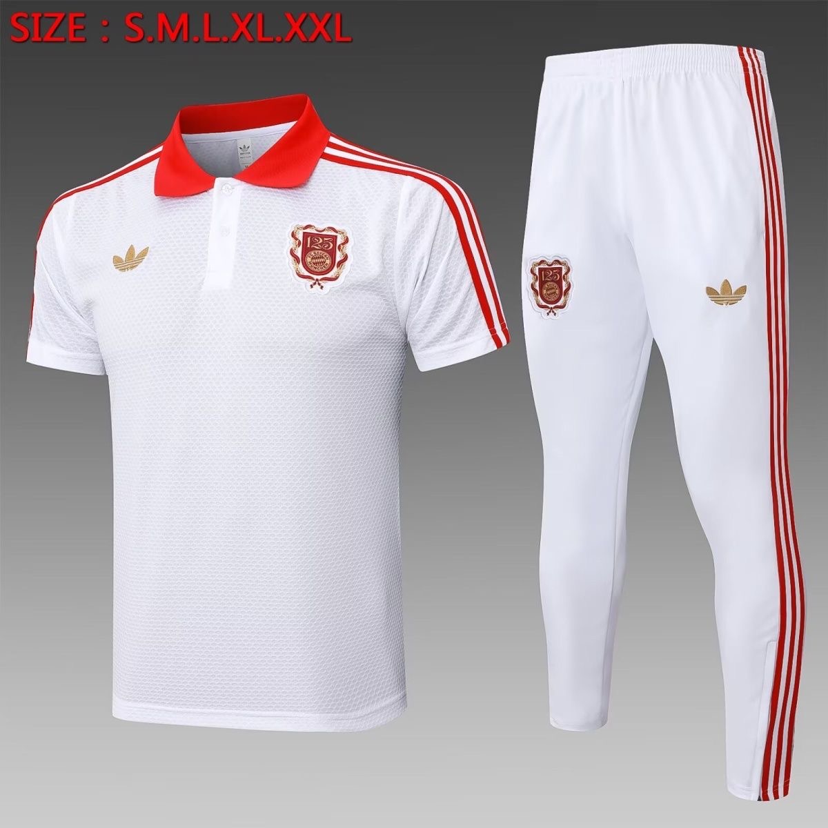 Bayern Munich Training Kit (Polo+Pants) White 2025/26 - sinoshirt