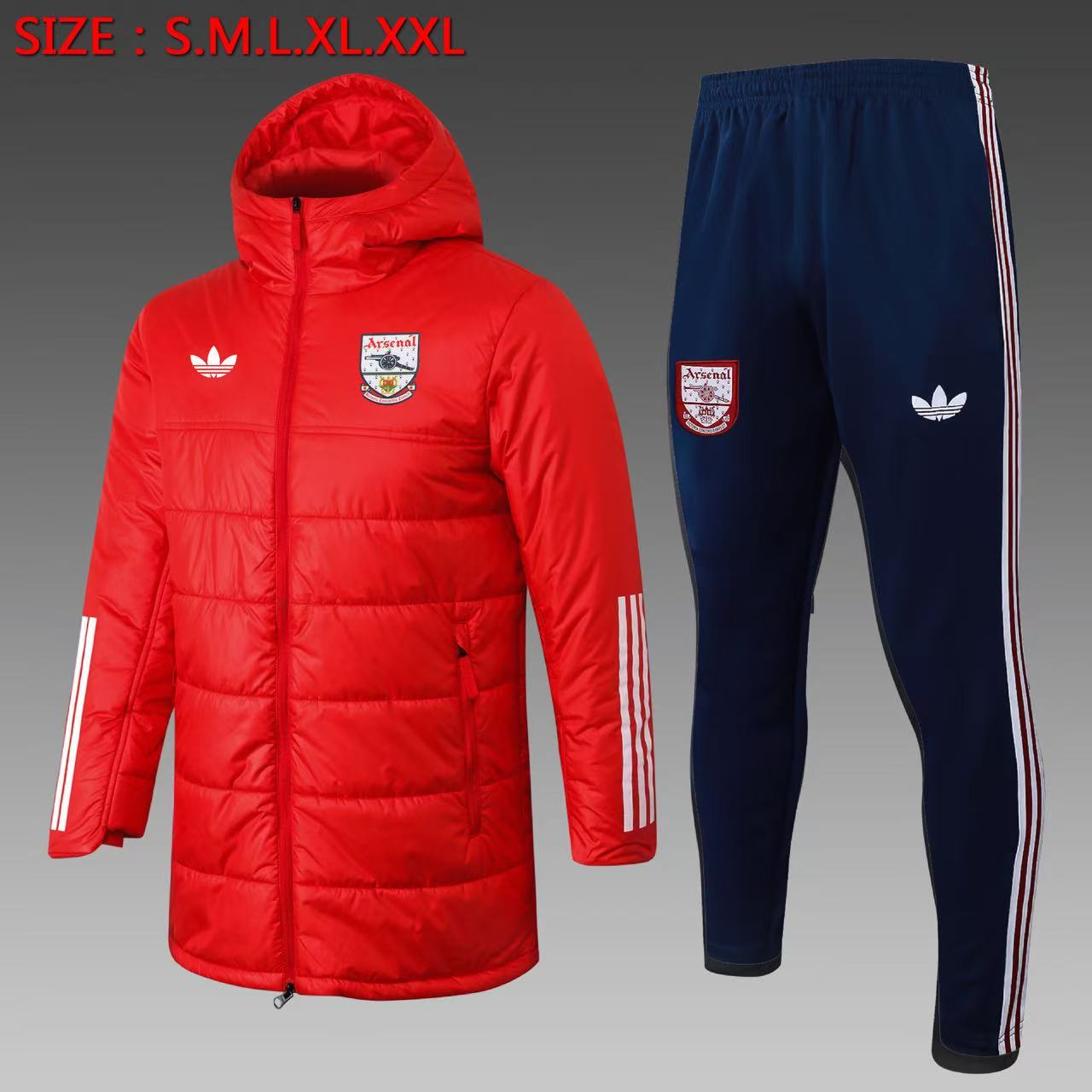 Arsenal Cotton Hoodie Coat With Pants Red 2025/26 - sinoshirt
