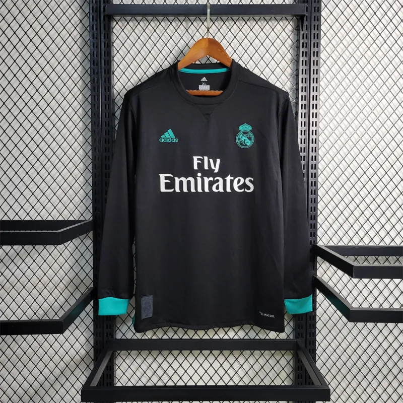 Real Madrid Retro Jersey Away Long Sleeve Soccer Shirt 2017/18 - sinoshirt