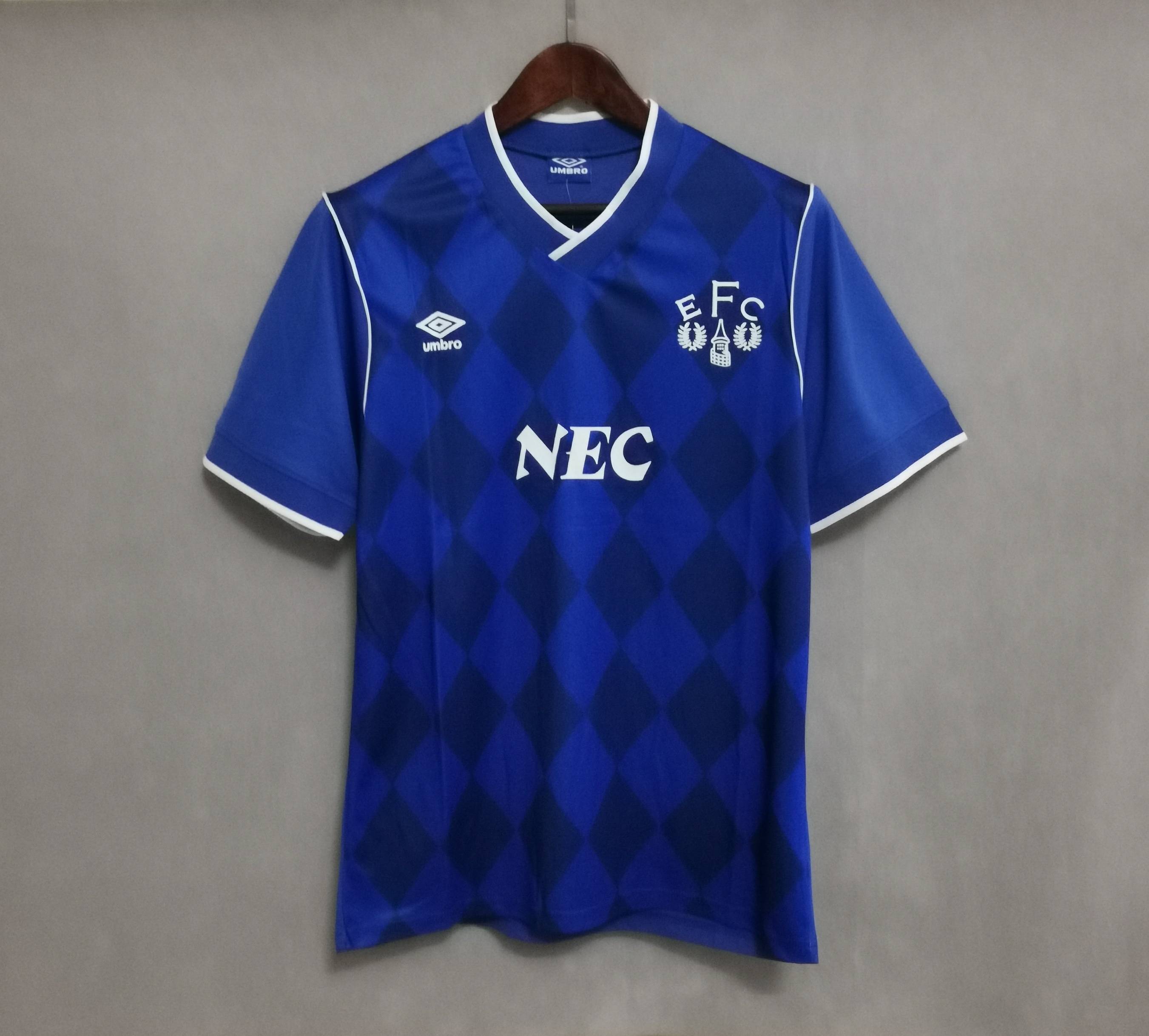Everton Retro Football Jersey Home Custom Shirt 1986/87 - sinoshirt