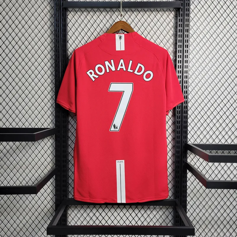Ronaldo #7 Manchester United Retro Home Football Jersey Shirt 2007/08 - sinoshirt