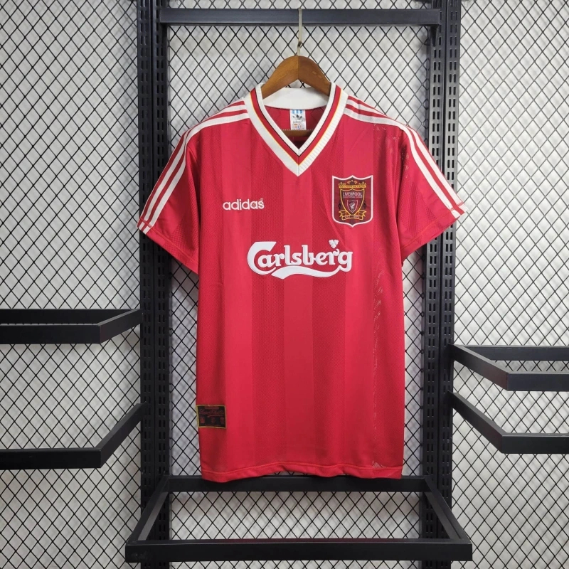 Liverpool Retro Football Jersey Home Custom Shirt 1995/96 - sinoshirt