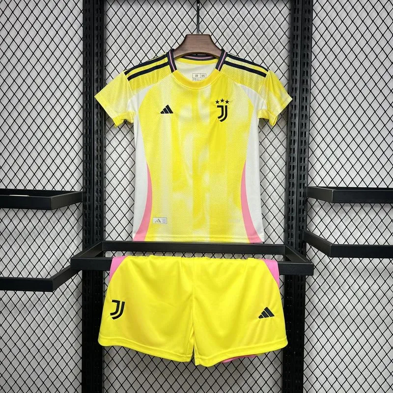 Juventus Soccer Jersey Away Kids Kit Jersey+Shorts 2024/25 - sinoshirt