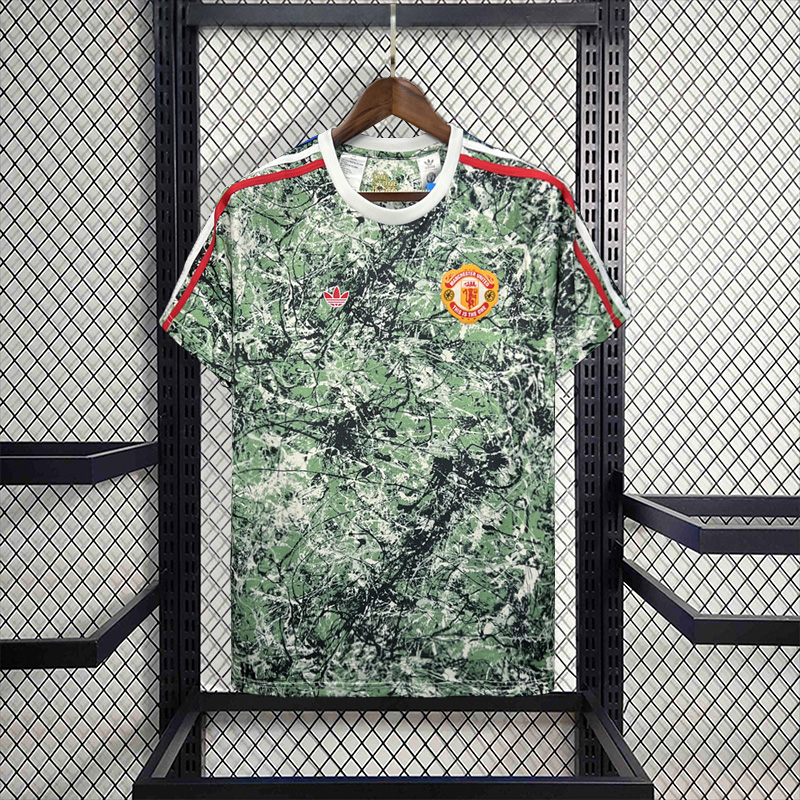 Manchester United x Stone Roses Icon Pre-Match Football Jersey Shirt 2024/25 - sinoshirt