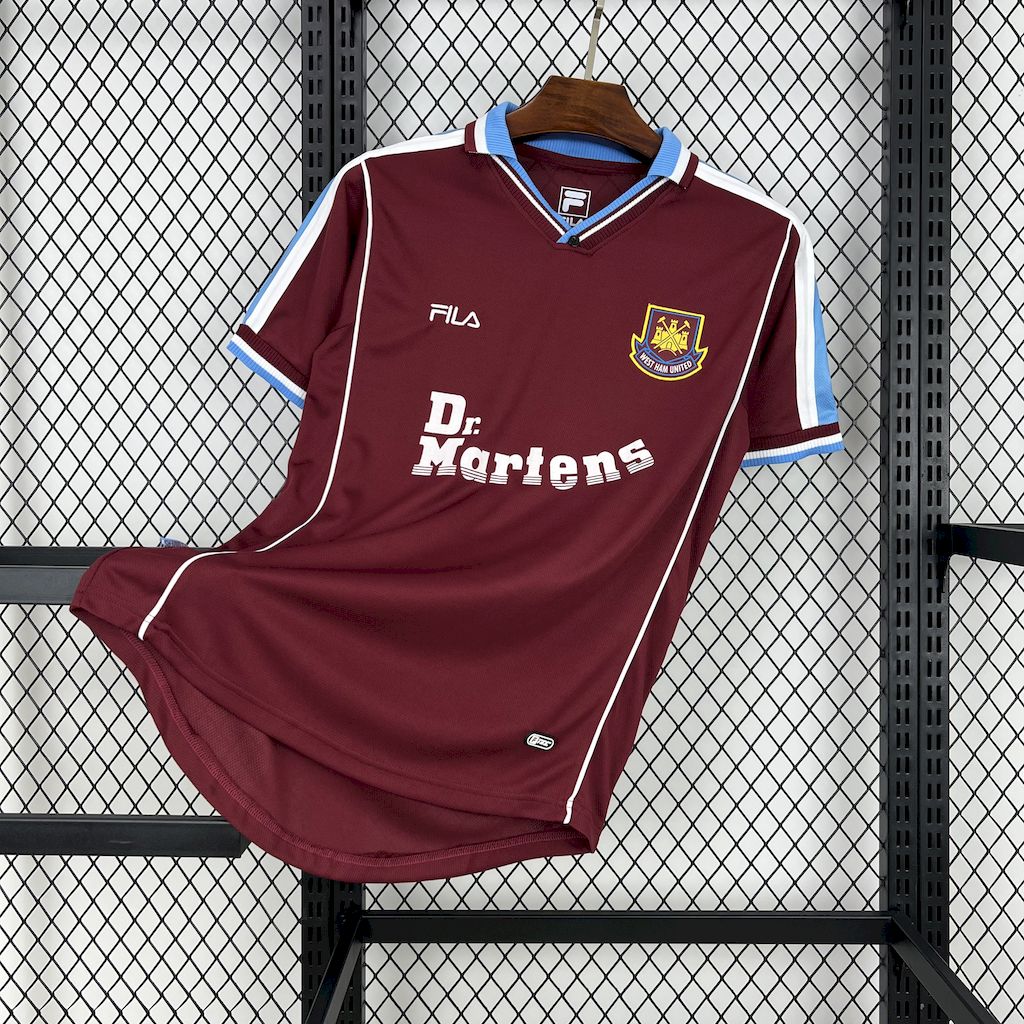 West Ham United Retro Football Jersey Home Custom Shirt 1999/01 - sinoshirt