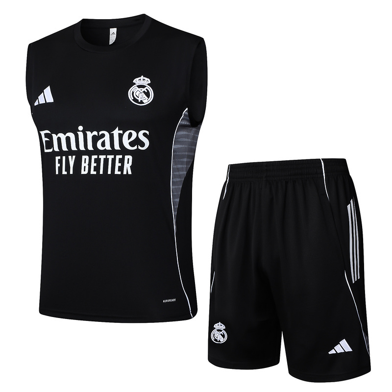Real Madrid Sleeveless Training Kit Black 2025/26 - sinoshirt
