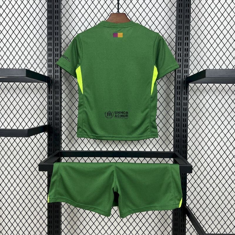 Barcelona Goalkeeper Kids Kit Jersey+Shorts 2025/26 - sinoshirt