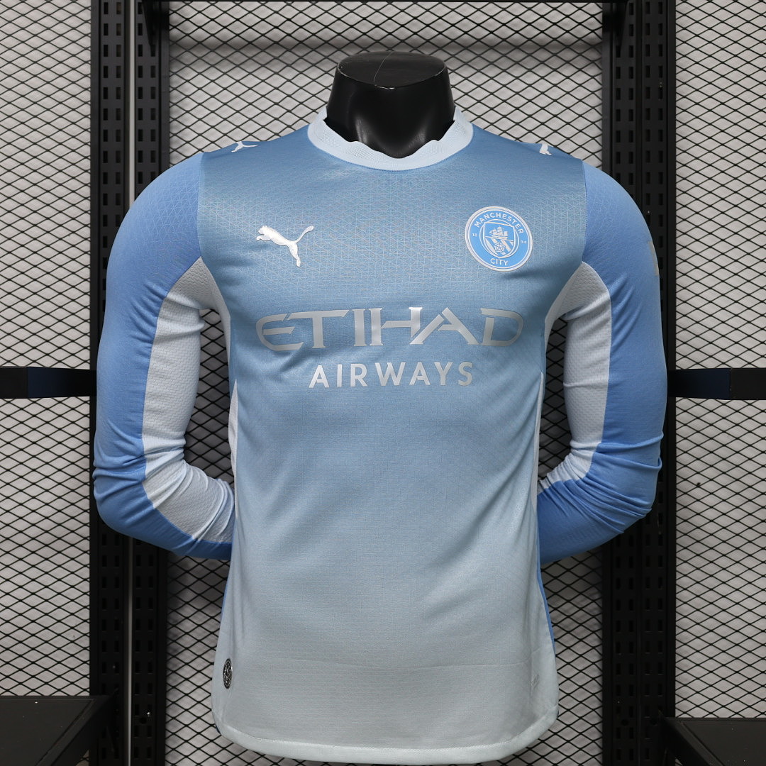 Manchester City Authentic Home Long Sleeve Football Jersey Shirt 2026/27 - sinoshirt