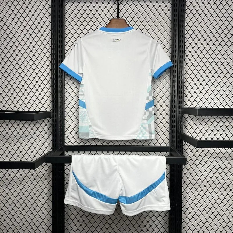 Marseille Soccer Jersey Home Kids Kit Jerseys+Shorts 2024/25 - sinoshirt