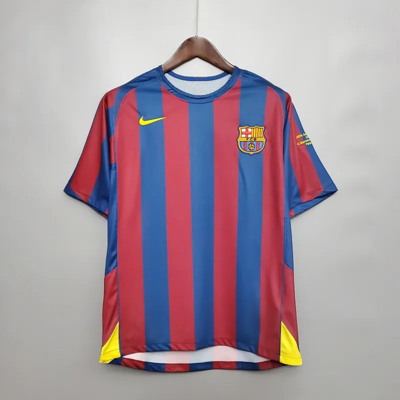 Barcelona Retro Jersey Home Soccer Shirt 2005-06 - sinoshirt
