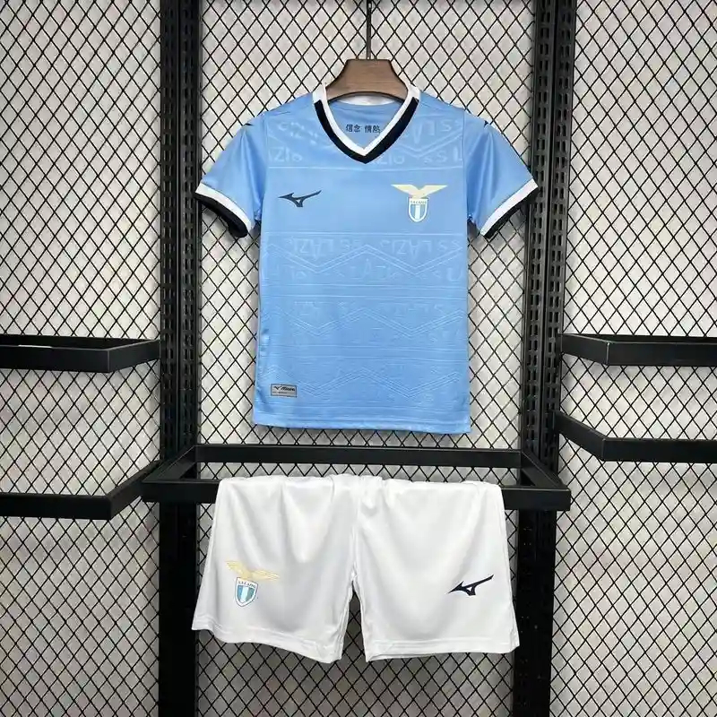 Lazio Soccer Jersey Home Kids Kit Jersey+Shorts 2024/25 - sinoshirt