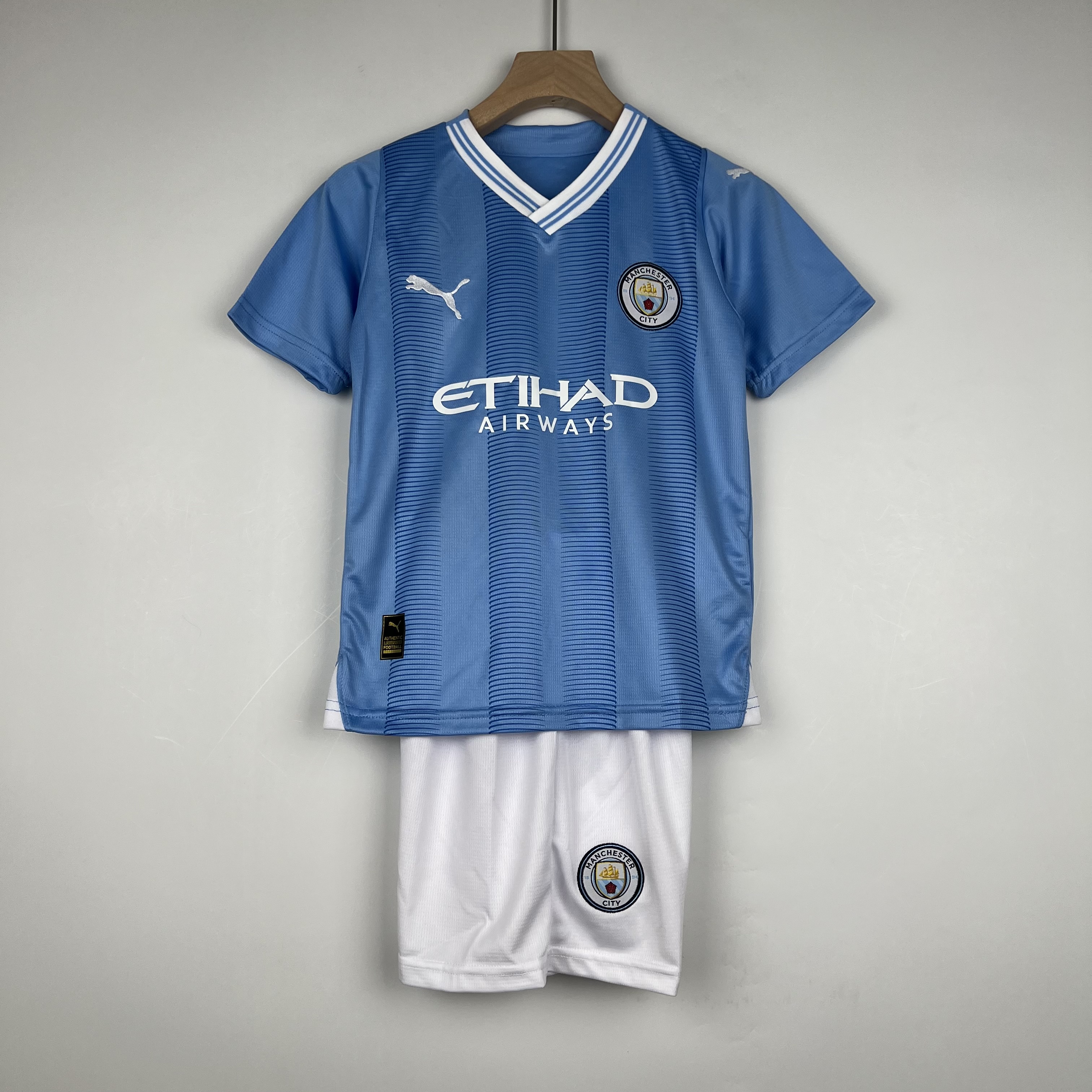 Manchester City Football Jersey Home Kids Kit Jersey+Shorts 2023/24 - sinoshirt