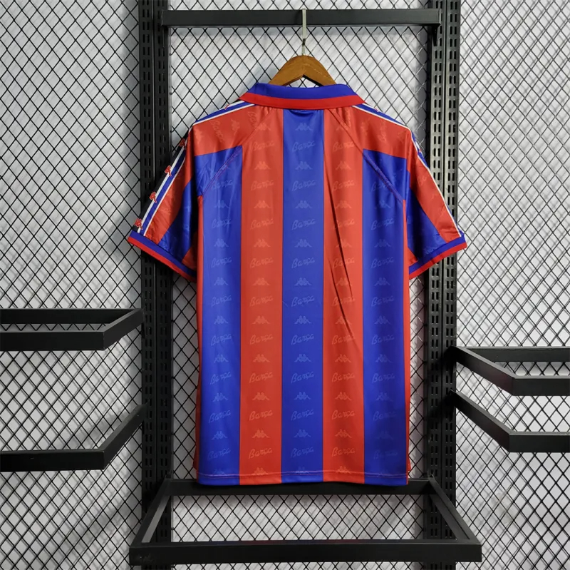Barcelona Retro Jersey Home Soccer Shirt 1996-97 - sinoshirt