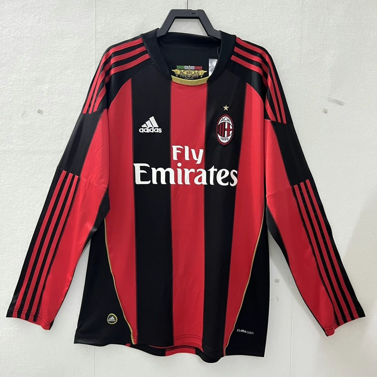 AC Milan Retro Soccer Jersey Home Long Sleeve Custom Shirt 2010/11 - sinoshirt