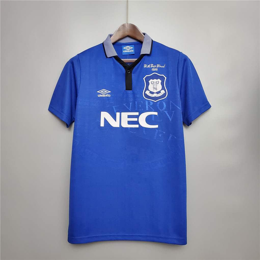 Everton Retro Football Jersey Home Custom Shirt 1994/95 - sinoshirt