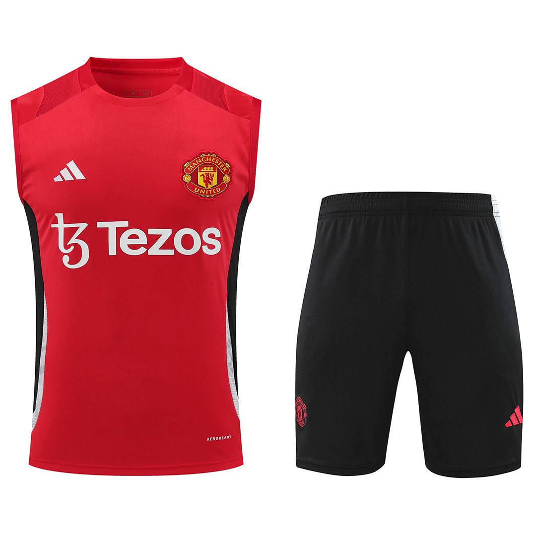 Manchester United Sleeveless Training Kit Red 2024/25 - sinoshirt