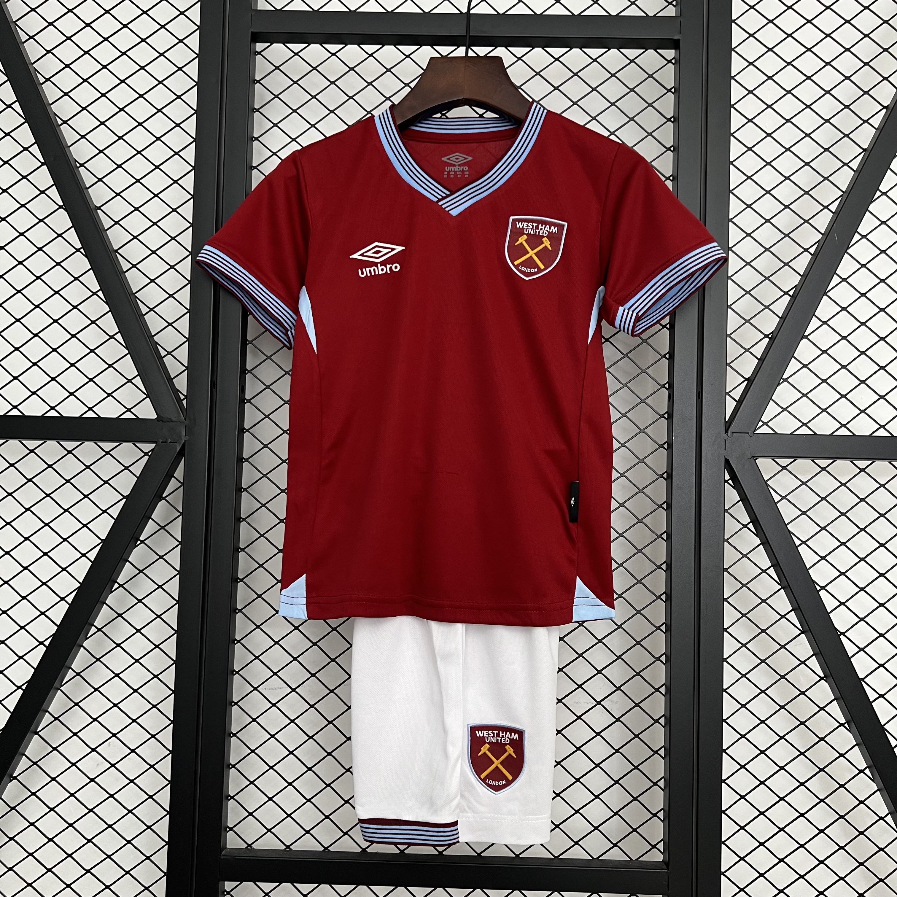 West Ham United Football Jersey Home Kids Kit Jersey+Shorts 2025-26 - sinoshirt