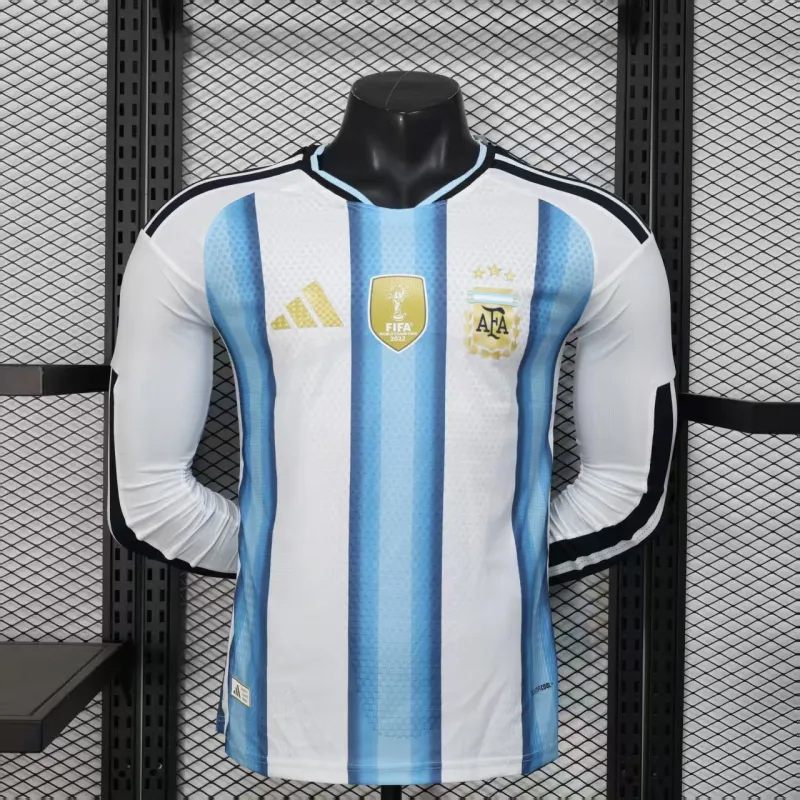 Argentina Authentic Soccer Jersey Home Long Sleeve Shirt World Cup 2026 - sinoshirt