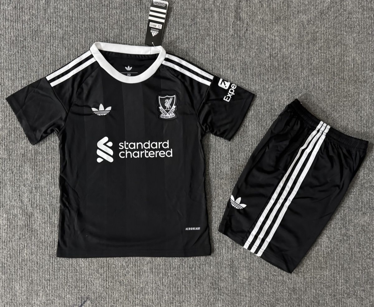 Liverpool Football Jersey Goalkeeper Kids Kit Jersey+Shorts 2025/26 - sinoshirt