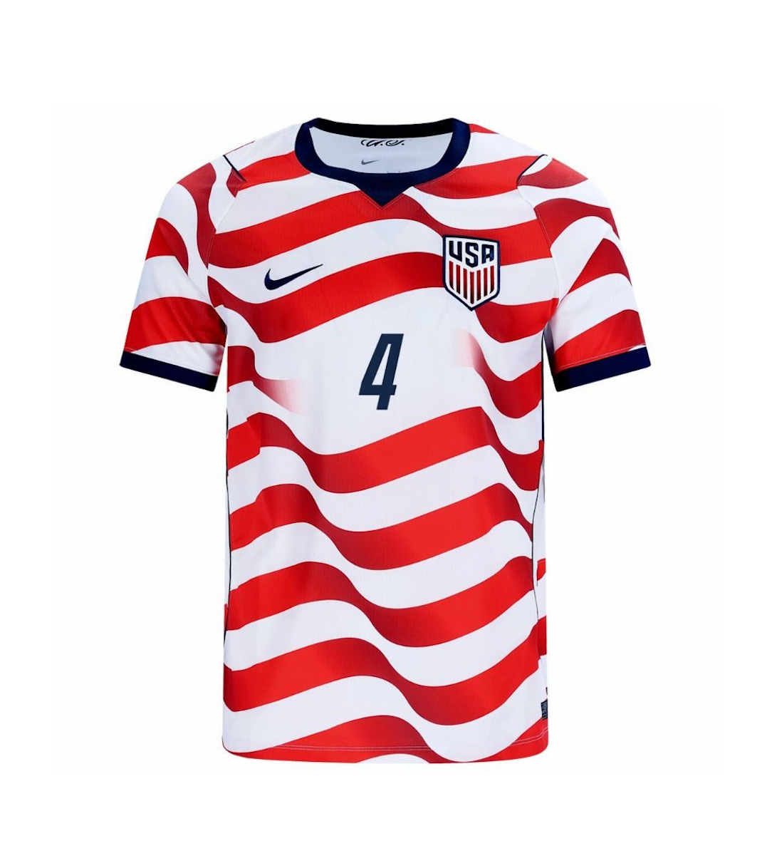 ADAMS #4 USA Soccer Jersey Home Custom Shirt World Cup 2026 - sinoshirt