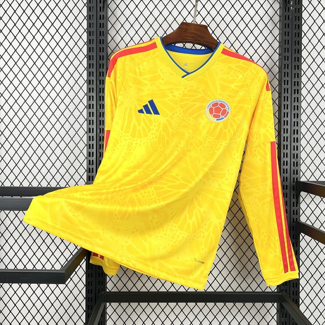 Colombia Soccer Jersey Home Long Sleeve Custom Shirt World Cup 2026 - sinoshirt