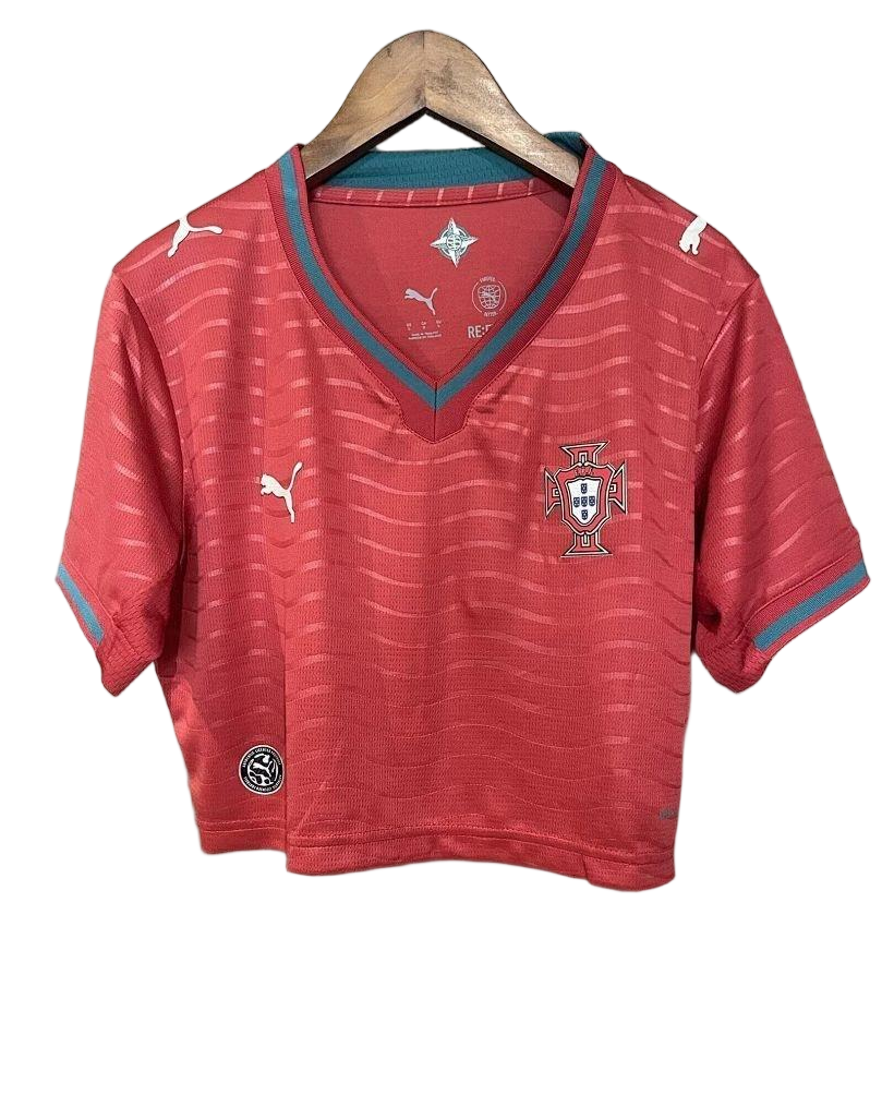 Portugal Soccer Jersey Women's Home Crop Top Shirt World Cup 2026 - sinoshirt