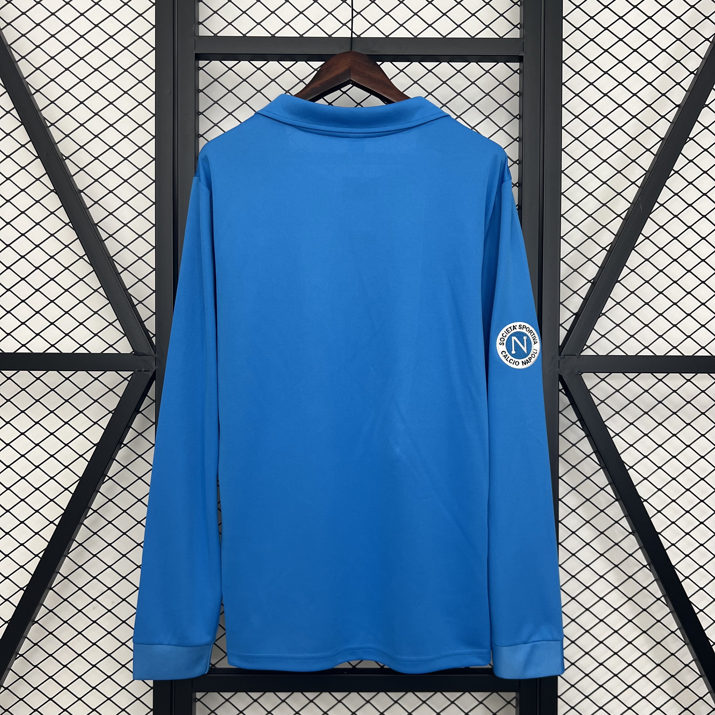 Napoli Retro Soccer Jersey Home Long Sleeve Custom Shirt 1987-88 - sinoshirt
