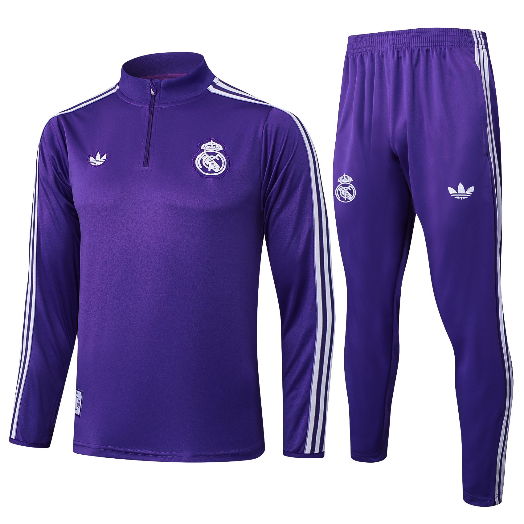 Real Madrid Training Kit (Sweatshirt+Pants) Purple 2025/26 - sinoshirt