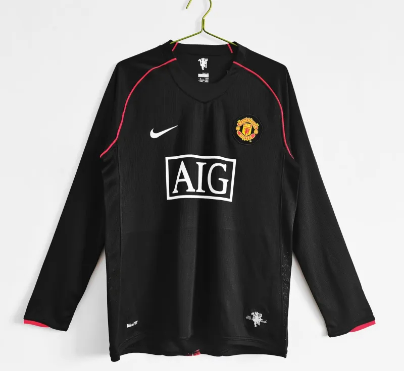 Manchester United Retro Away Long Sleeve Football Jersey Shirt 2007/08 - sinoshirt