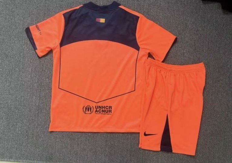 Barcelona Third Away Soccer Kids Kit Jersey+Shorts 2025/26 - sinoshirt