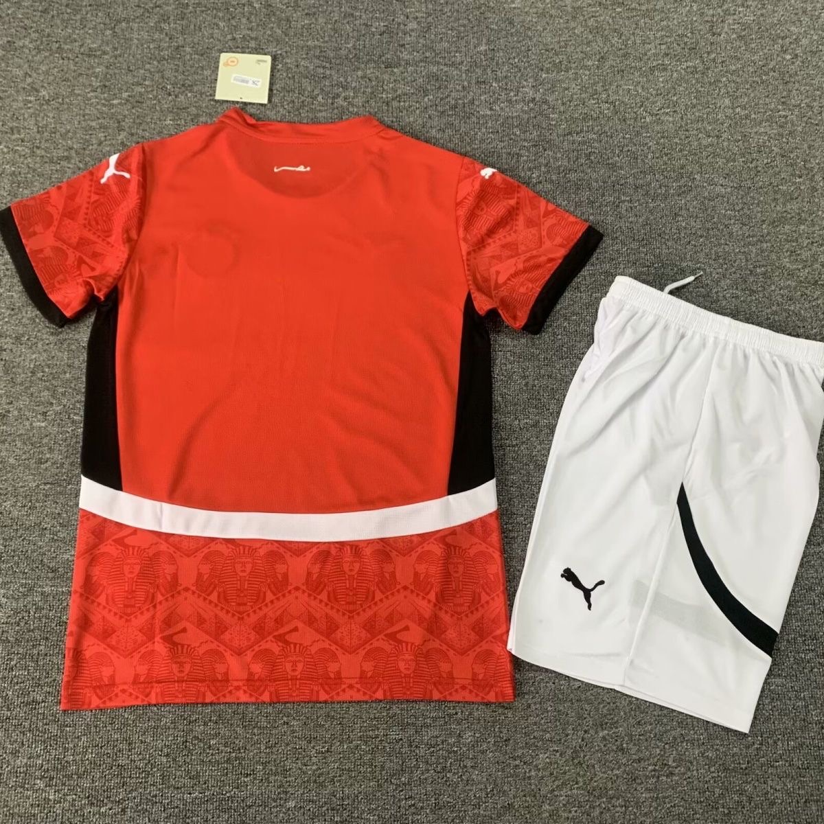 Egypt Soccer Jersey Home Kids Kit Jersey+Shorts 2024-25 - sinoshirt