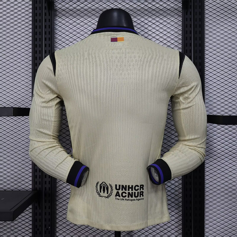 Authentic Soccer Jersey Barcelona Away Long Sleeve Shirt 2025/26 - sinoshirt