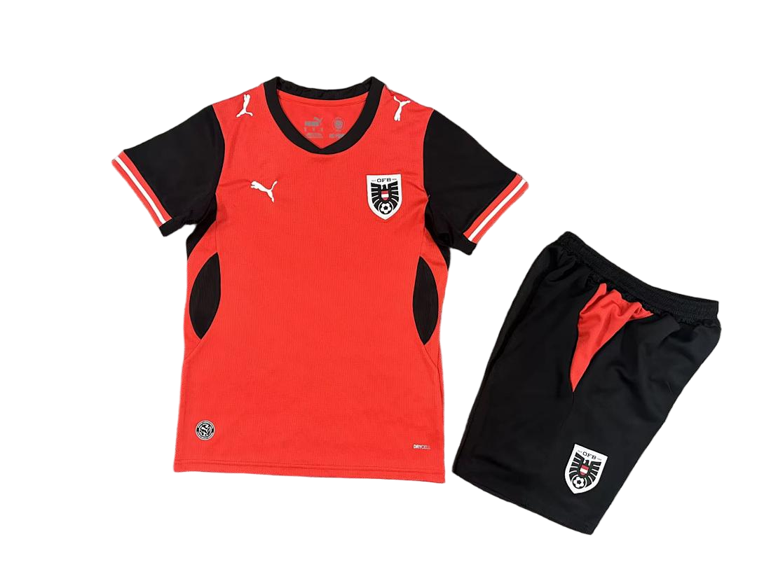 Austria Soccer Jersey Home Kids Kit Jersey+Shorts World Cup 2026 - sinoshirt