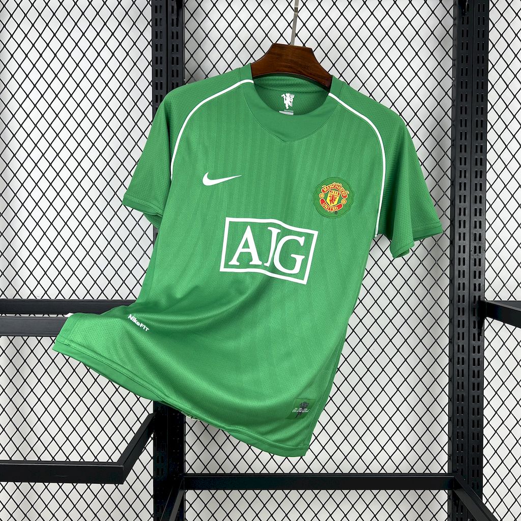 Manchester United Retro Green Goalkeeper Football Jersey Shirt 2007/08 - sinoshirt