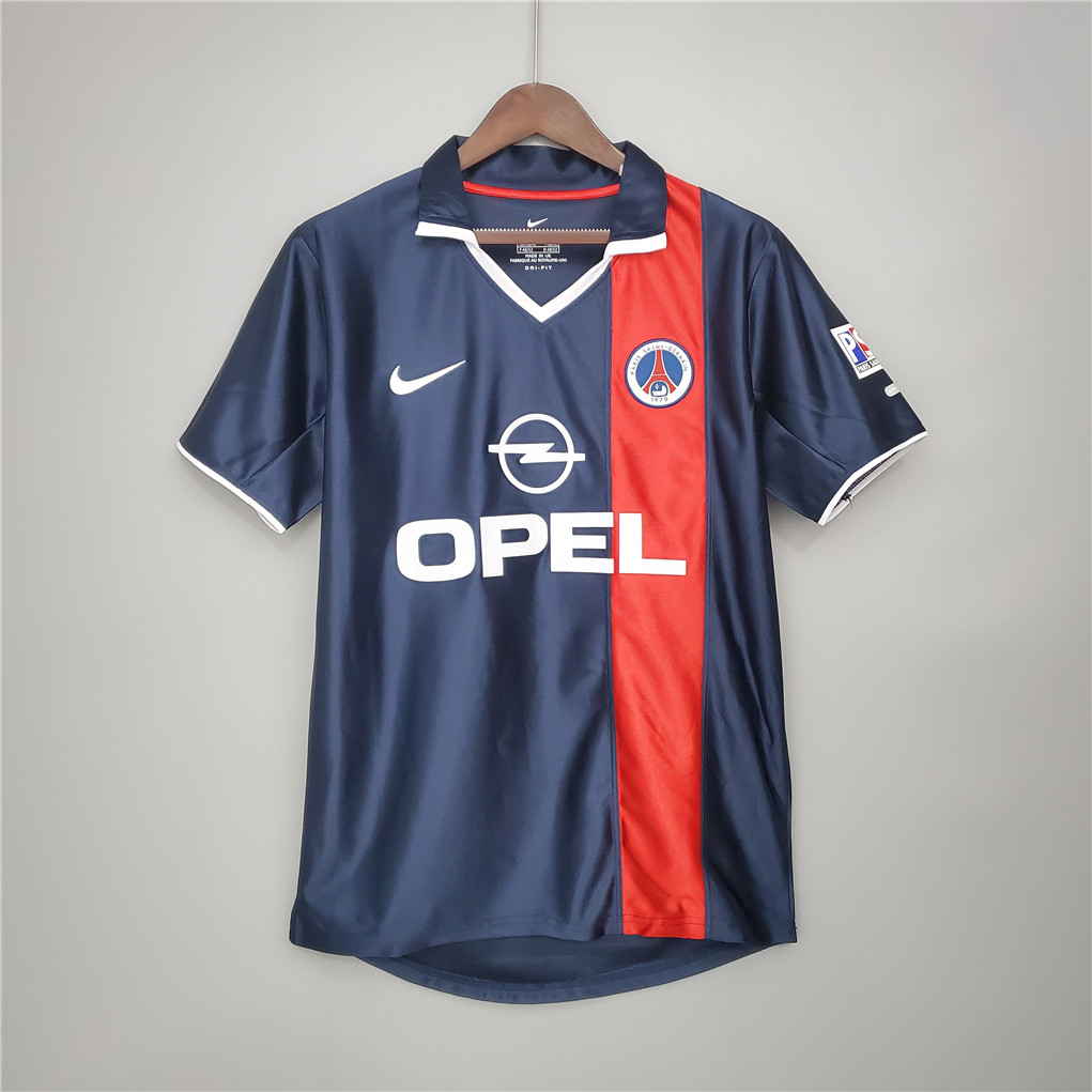 Ronaldinho #21 PSG Retro Jersey Home Soccer Shirt 2001/02 - sinoshirt